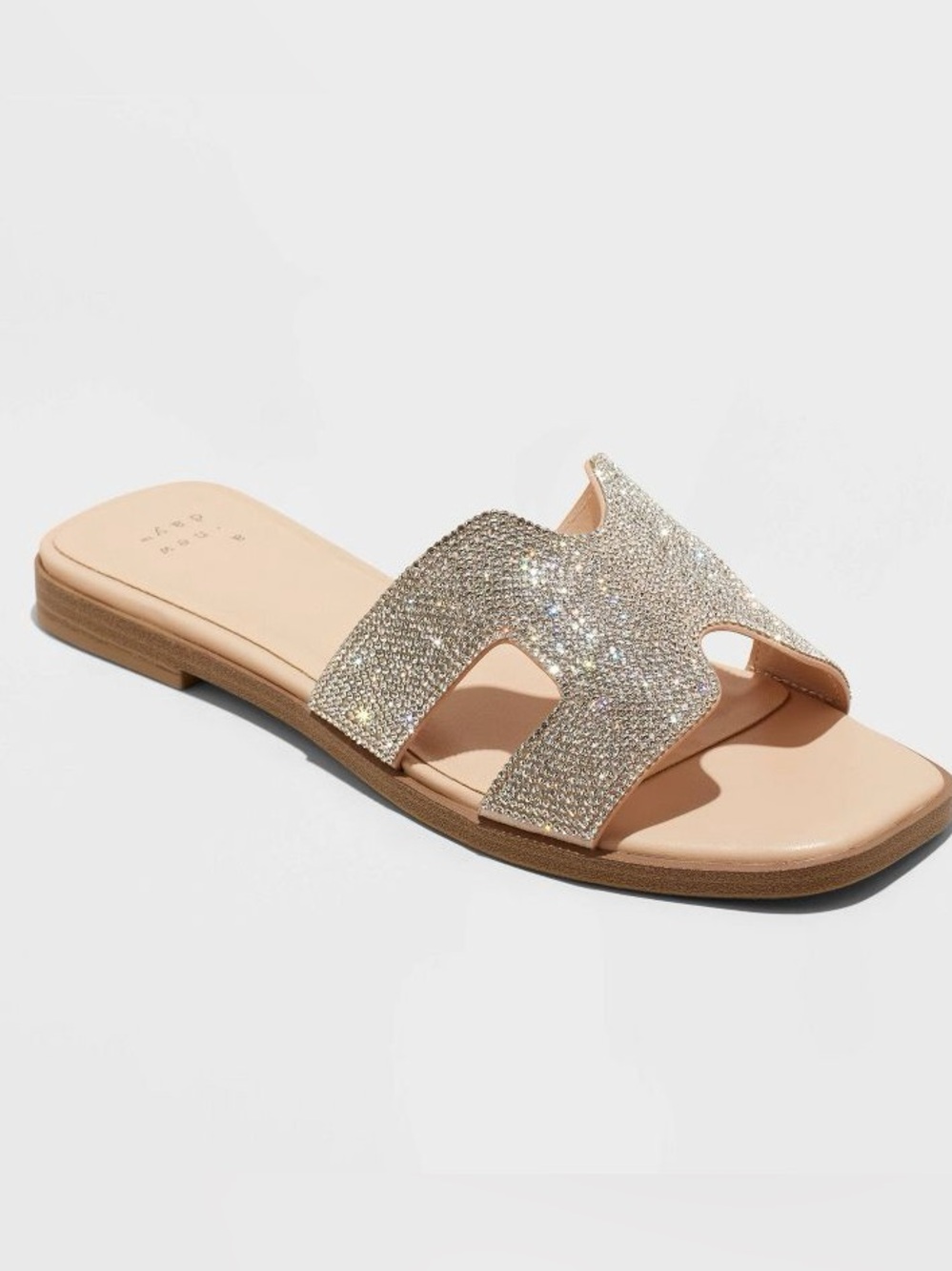A New Day -Women's Nina Rhinestone Flat Sandals Various Sizes